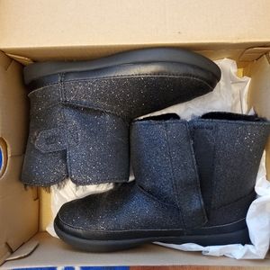 Girls UGG T Keelan Glitter in Black Size 12